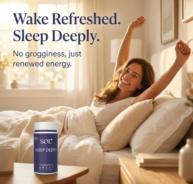 Sleep Aid Without Melatonin for Adults - 60 Capsules - Herbal, Vegan & Gluten Free Sleep Supplement Aid - Pastillas para dormir - Sleep Deeply Made in the USA