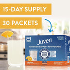 Juven Therapeutic Nutrition Drink Powder Including Collagen Peptides, Amino Acids, and HMB for Wound Healing Support, Orange, 30 Packets