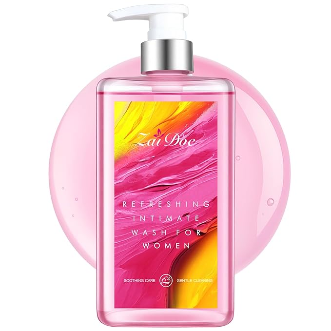 Refreshing Intimate Wash for Women, pH Balance, Gentle Daily Intimate Cleanser, Natural Extracts, Pink, 10.14 fl oz