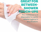 Adult Body Bathing & Incontinence Wipes, Extra Large 8” x 12” No Rinse Body Cleansing Cloths – Disposable Washcloths for Elderly Care, Bed Bathing & Daily Hygiene - 600 Count