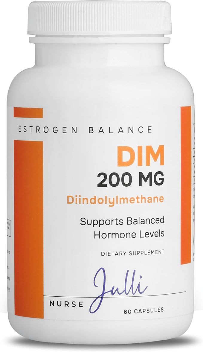 DIM Estrogen Supplement for Women - Hormone Balance & Harmony Support for Menopause, PCOS & Hormonal Acne with Antioxidant Properties - 200 Mg, 60 Count (Pack of 1)