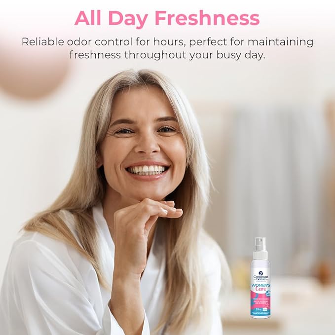 Women’s Care Intimate Cleansing Spray by Smart Common Sense, Feminine Hygiene, Long-Lasting Odor Control, (2 fl. oz)