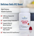 Nordic Naturals Zero Sugar Vitamin B12 Gummies - 2000 mcg Vitamin B12 per Gummy, Passion Fruit Guava Flavor - 30 Gummies, Essential Nutrient Support for Energy Production and Brain Health, 30 Servings