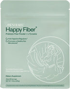 MENOLABS Happy Prebiotic Fiber Supplement - 60 Servings (213 g) - Expertly-Formulated Menopause Supplements for Women, with L-Tyrosine