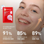 m2 Super Collagen Drink Liquid, Super Concentrate 6000mg Dual Peptide Collagen, Secrets of Korean Celebs, 68% More Collagen After 24 Hours, Drink from Pouch, No Added Sugar (8pk)