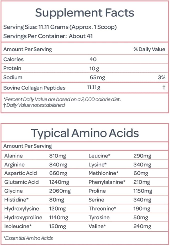 Collagen For Her: Unflavored Collagen Peptides Powder - Hydrolyzed Collagen Protein Supplement for Women | Vital for Hair, Skin, Nails, Gut Support, Paleo, Keto (41 Servings)
