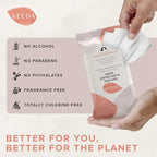 Veeda Plant-Based Feminine Wipes – pH-Balanced, Hypoallergenic & Biodegradable Wipes for Sensitive Skin, Fragrance-Free Travel Sized Wipes – 120 Count