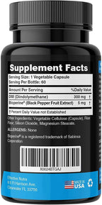 Effective Nutra Dim Supplement 300mg with BioPerine - Extra Strength Estrogen Blocker for Men & Women - Hormone & Metabolism Support - 4 Month Supply