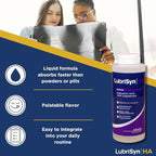 Lubrisyn Hyaluronic Acid Oral Joint Supplement – Liquid HA Formula for Humans – Promotes Joint Support, Mobility, Flexibility, Hydration & Healthy Function for Men & Women – Grape Flavor 3 x 11.5oz