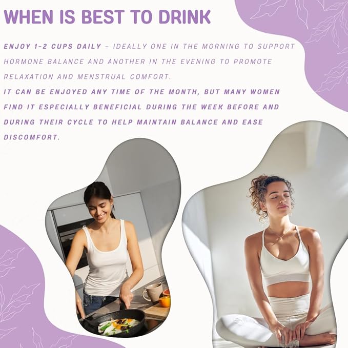Hormonal Balance Herbal Tea for Women – Caffeine-Free | Supports Menstrual Comfort, Healthy Flow & PMS Relief | 35 Tea Bags Included | 100% Natural Herbal Blend