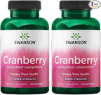 Swanson Super Strength Cranberry Whole Fruit Concentrate 420 Milligrams 60 Sgels (Pack of 2)