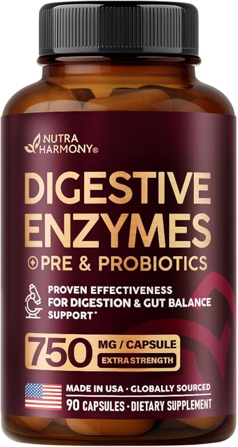 Digestive Enzymes for Women - Multi Digestive Enzymes | Papaya | Bromelain | Probiotic & Prebiotics - Gut & Digestion Support, Bloating Relief - Vegan, Lab Tested - Made in USA - 90 Capsules, One/Day