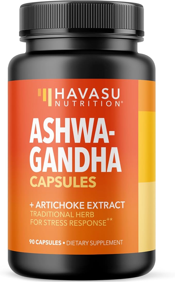 Ashwagandha 1000mg with Artichoke Extract Per Serving - Ashwagandha Capsules for Stress, Mood and Energy Support - Adaptogenic Herbal Support for Men and Women - 90 Count - Vegan, Non-GMO, 45 Servings