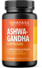 Ashwagandha 1000mg with Artichoke Extract Per Serving - Ashwagandha Capsules for Stress, Mood and Energy Support - Adaptogenic Herbal Support for Men and Women - 90 Count - Vegan, Non-GMO, 45 Servings