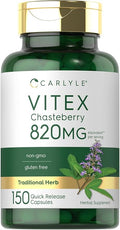 Carlyle Vitex Chasteberry Supplement | 150 Capsules | Vitex Agnus-Castus Fruit for Women | Non-GMO, Gluten Free