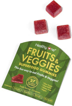Fruits & Veggies Sugar-Free Gummies - 27 Whole Foods - Equals 3 Servings of Fruits & Vegetables - Improve Energy, Focus & Immune Function - Fiber - Antioxidants - Organic Ingredients - 28 Packets