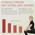 MOVE Fast Acting Joint Supplements | Tamaflex® Turmeric & Tamarind, Levagen®+ PEA Palmitoylethanolamide, Boswellia Serrata, Bioperine® Black Pepper Extract | Joint Support & Mobility | 60 Vegan Caps