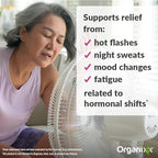 Organixx Menopause Balance + Glow, Womens Supplement with Ashwagandha, Reishi Mushroom, and Milk Thistle, Plant Based Adaptogens and Superfood Blend, Dairy, Soy & Gluten Free, Non GMO, 30 Capsules