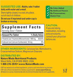 Nature Made Vitamin B1 100 mg, Dietary Supplement for Energy Metabolism Support, 100 Tabletss, 100 Day Supply.