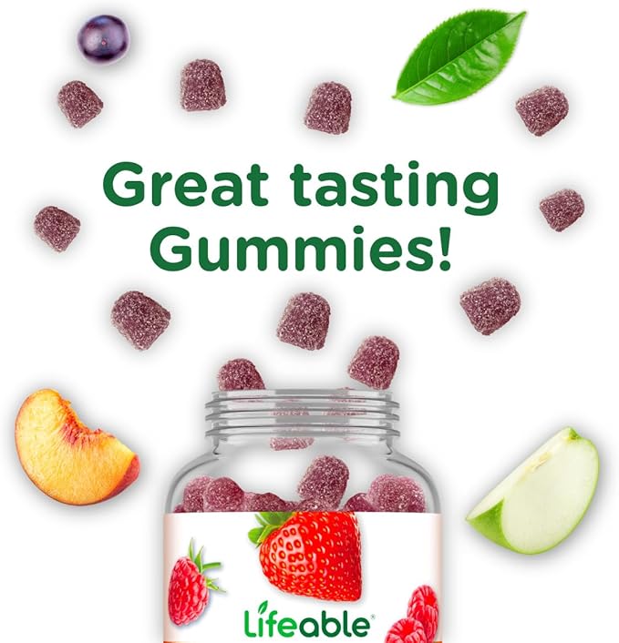 Lifeable Vitamin B12 Gummies for Adults | 1000 mcg | Great Tasting B12 Vitamins | Non-GMO, Vegan B12 | for Energy and Metabolism Support | 90 Gummies