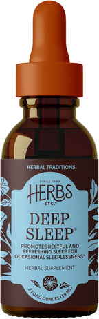 Herbs Etc. - Deep Sleep - Natural Herbal Supplement - Non-Habit Forming - 2 oz Liquid Extract (Contains Fresh Extracts of California Poppy, Valerian, Passionflower, Chamomile, Lemon Balm)