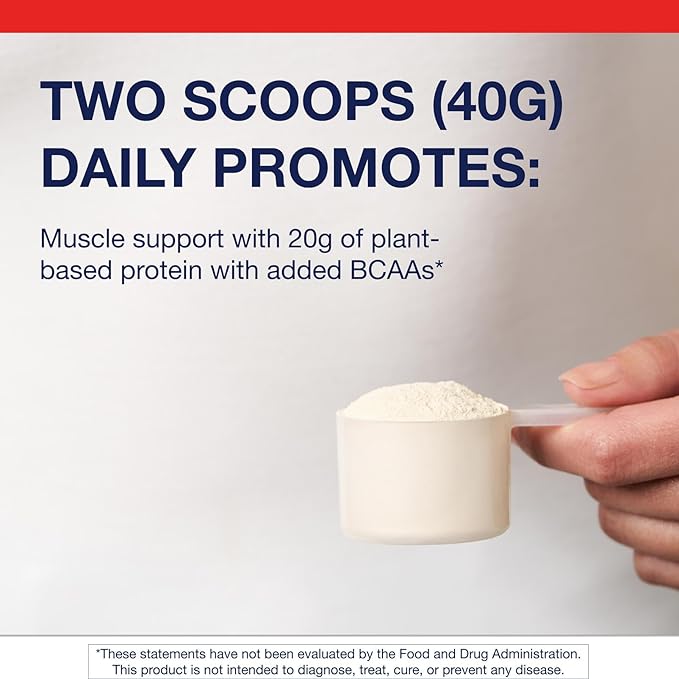 Metagenics Perfect Protein Pea & Rice - Plant-Based Protein Powder with 20g Protein & 3.5g BCAAs - Supports Muscle Growth & Recovery - Non-GMO, Gluten-Free, Dairy-Free - Vanilla - 30 Servings