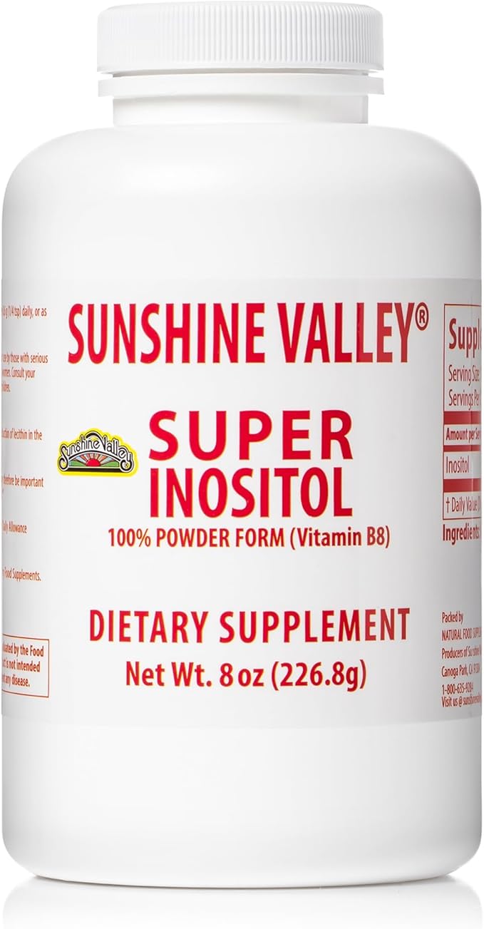 Sunshine Valley® Super Inositol Powder – Dietary Supplement, Wellness & Healthy Lifestyle – Unflavored Powder – 8 oz
