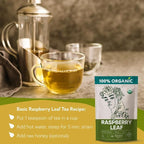 Red Raspberry Leaf Tea Organic – Loose Raspberry Leaves for PMS Symptom Relief, Healthy Women's Cycle, and Reproductive Health – 2 Ounces