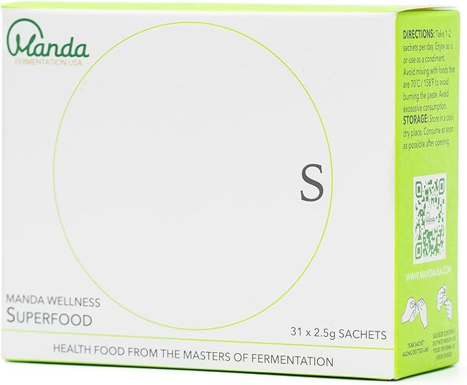 Manda Wellness Superfood | Prebiotic, Fermented Health Product Made in Japan | Support Your Gut Health, Support Your Immune System | Manda Koso (31sachets)
