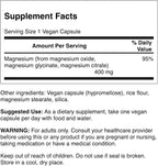 Swanson Triple Magnesium Complex - Mineral Supplement - Natural Support - Featuring Citrate, Oxide & Aspartate - (300 Capsules, 400mg Each, 4 Pack)