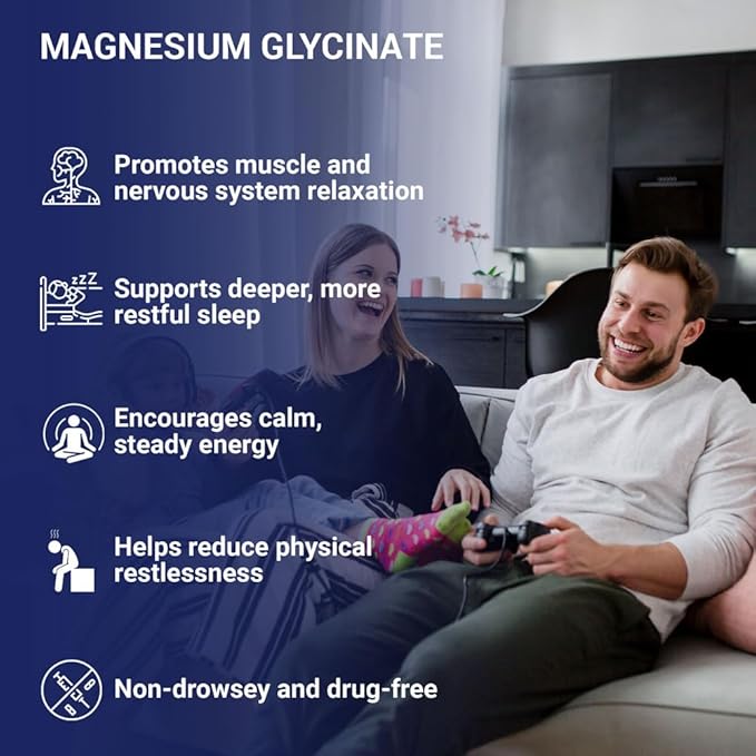 Zenium - Magnesium Glycinate for Sleep, Chelated, 600mg per Serving, 120 Capsules | High Absorption | Relieve Tension, Worry, Nervousness | Calm The Mind & Body | Ayurvedic | Natural Relief Supplement