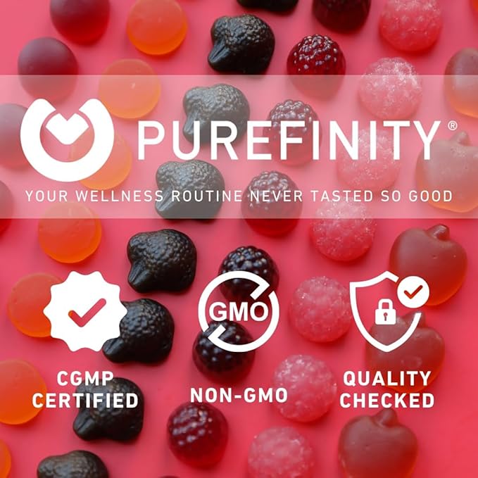 PUREFINITY Tart Cherry Gummies – Uric Acid Flush for Joint Relief & Recovery, Raw Juice Extract Antioxidant – Non-GMO, Gluten Free, Vegan, 60 Count (Pack of 2)