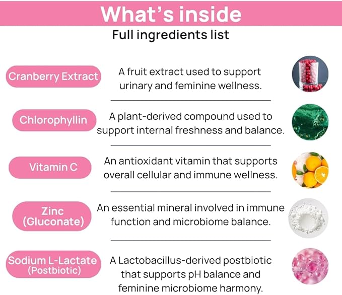 DUORI Flora Patch - Vaginal Postbiotics Support for Women - Promote Healthy Vaginal Odor & Flora - PH Balance with Cranberry Extract - Vitamin C - Zinc - Vegan Daily Vaginal Health Patch - 30 Patches