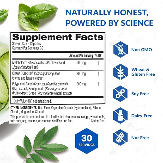 GLP1 Elevate™ - GLP-1 Booster Supplement | Curb Cravings & Support Metabolic Health | Increase Natural Production with Clinically Studied Ingredients | 90 Servings