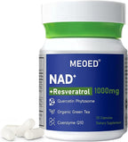 NAD+ Resveratrol Supplement 1000mg Extra Strength Liposomal with Trans Resveratrol, CoQ10, Quercetin and Organic Green Tea for Women and Men, Energy Supplements, 30 Vegan Capsules