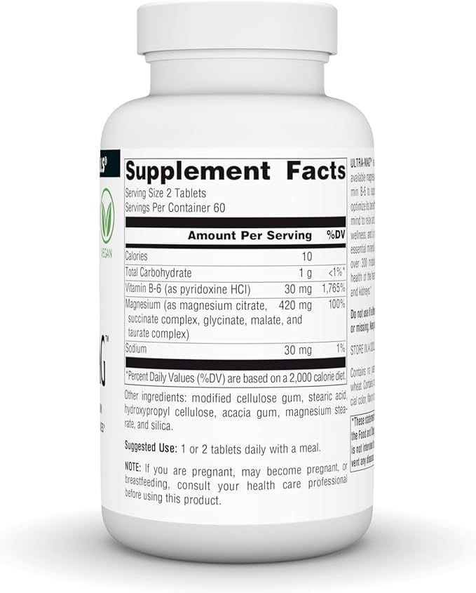 Source Naturals Ultra-Mag, 5 in 1 -Bioavailable Magnesium, Maintains Muscle & Nerve Function* - 120 Vegan Tablets