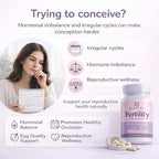 Natifi (2 Bottles Fertility Prenatal Vitamins Regulate Cycles Balance Hormones, Aid Ovulation. Conception Multivitamin for Women. 60 Caps Folic Acid, Myo Inositol, Vitex
