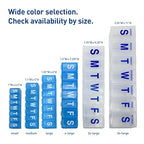 EZY DOSE Weekly (7-Day) Daily Pill Case, Medicine Planner, Vitamin Organizer, Supplement Container Box, Small Compartments, Travel Friendly and Convenient, Color May Vary (Randomly Selected), BPA Free