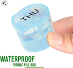 NatureTouch Weekly Pill Organizer, BPA Free Medicine Organizer Rainbow 7 Day Pill Box, Daily Portable Pill Conatainer for Pills/Vitamin/Fish Oil/Supplements [Lastest Version],Purple