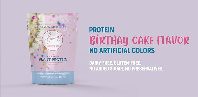 Loving it by Barbara de regil Plant Based Protein Birthday Cake 26 Servings 2.2 lb