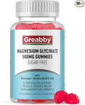 Magnesium Glycinate Gummies 500mg for Adults Sleep Support, Chewable Magnesium Gummies for Women & Men, Muscle Relief & Magnesium Supply (60 Count)