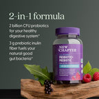 New Chapter Probiotic Gummies for Women and Men, All-Flora (1 Month Supply) – 55% Less Sugar+, Formulated for Holistic Gut Health Support with Probiotics + Prebiotic Fiber + 100% Vegan + Non-GMO