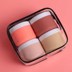 Kuangre Travel Containers for Toiletries, Silicone Cream Jars BPA-Free, Leak-proof 1.35oz Travel Size Containers, Portable Size Silicone Jars with Lid for Cosmetic Face Hand Body Cream (4 Pack)