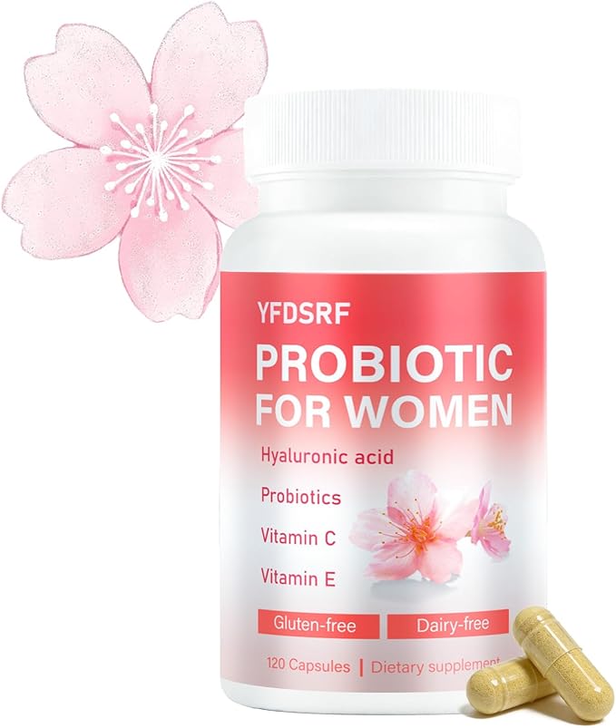 Women's Vaginal Probiotic Supplement for Intimate Health & pH Balance | with Hyaluronic Acid, Multi-Collagen, Vitamin C | Supports Comfort, Moisture & Antioxidant Defense | 120 Capsules (1)