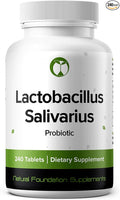 Lactobacillus Salivarius Probiotic Supplement 240 Tablets 3 Billion CFU Probiotics for Men & Women Supports Dental, Digestive & Gut Health (240, Lactobacillus Salivarius)