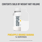 Isopure Clear Whey Isolate Protein Powder, Lactose Free, Gluten Free, Naturally Flavored, Pineapple Orange Banana, 20g Protein Per Serving, 14.1 Oz, 16 Servings (Packaging May Vary)