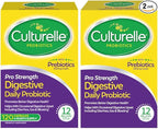Culturelle Pro Strength Daily Probiotic, Digestive Capsules, Naturally Sourced Probiotic Strain Proven to Support Digestive & Immune Health, Gluten & Soy Free, 4 Month Supply, 60 Count (Pack of 2)