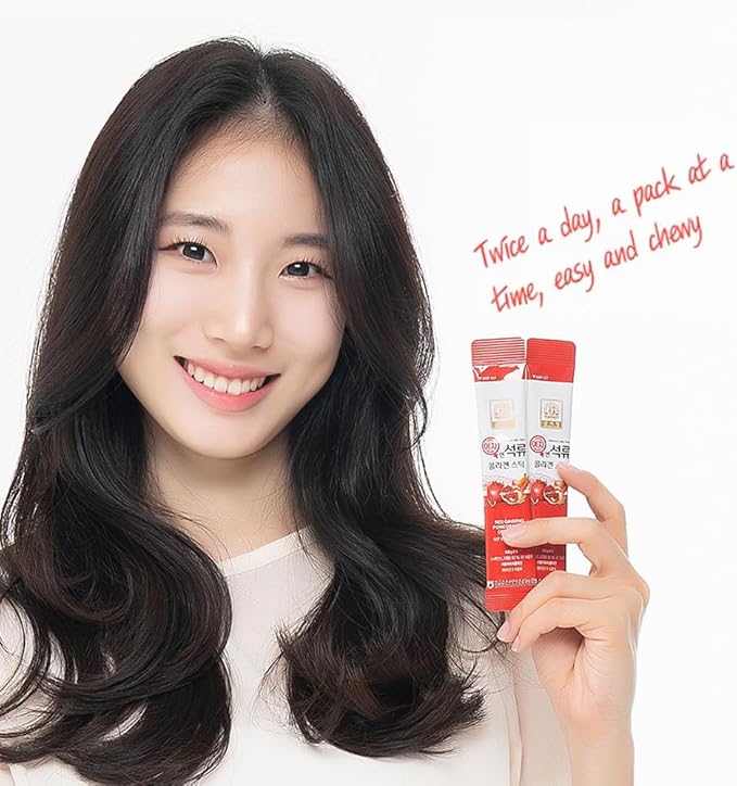 Korean Beauty Baekje Geumsan Women's Pomegranate Collagen Jelly Stick 5.1oz / 6 Count (1 Pack)