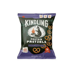 Kindling Protein Pretzels - Garlic-Parmesan | Protein-Packed Snack Size Bags | Kosher | 8-9g Protein Per Serving | No Artificial Flavors, Soy-Free | Lunches, Office Snacks, & On-the-Go | 16-Count (1.06oz Bags)