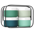 kuangre Travel Containers for Toiletries, Silicone Cream Jars BPA-Free, Leak-proof 2oz Travel Size Containers, Portable Size Silicone Jars with Lid for Cosmetic Face Hand Body Cream (4 Pack)
